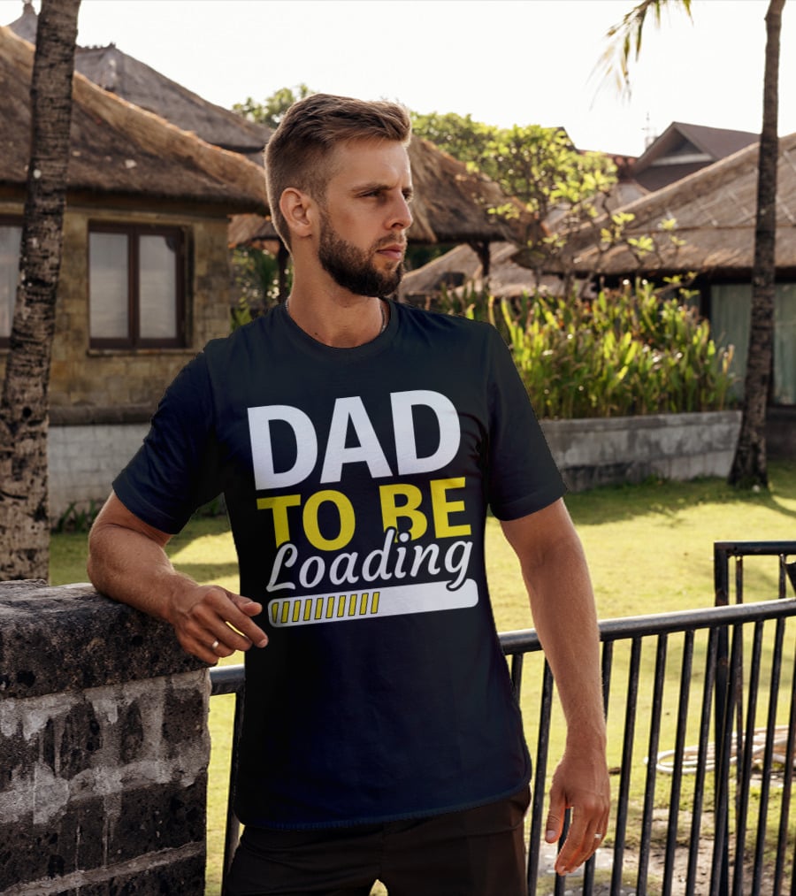 Dad To Be Loading Mens Valentines Pregnancy Announcement T-Shirt