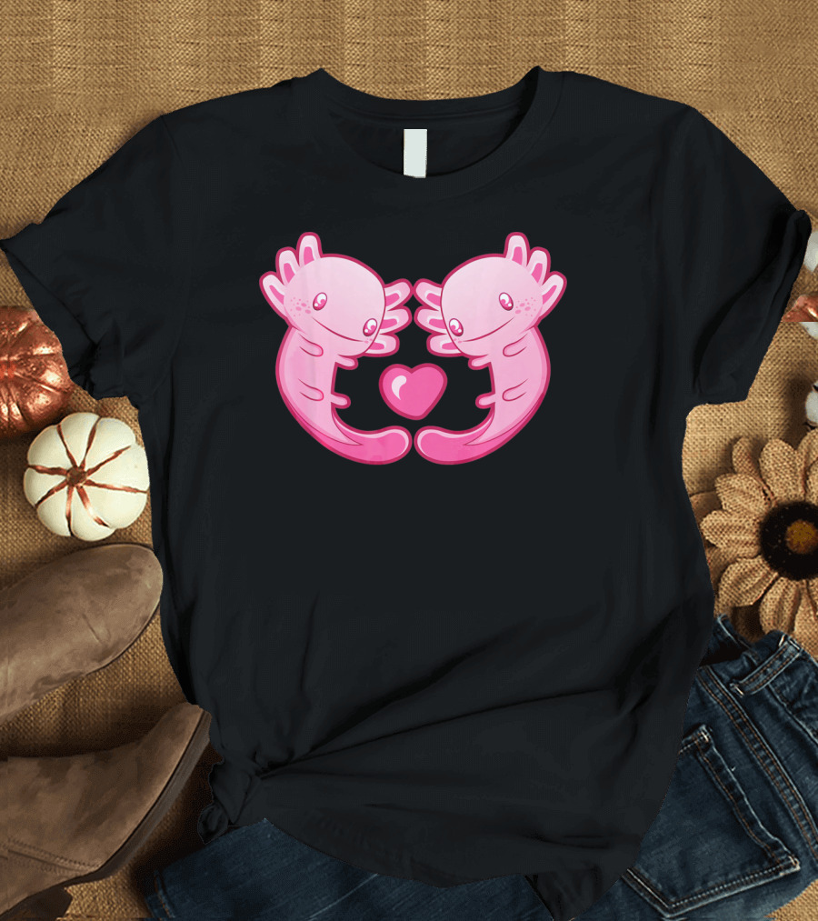 Mexican Walking Fish Love Funny Valentine Heart T-Shirt