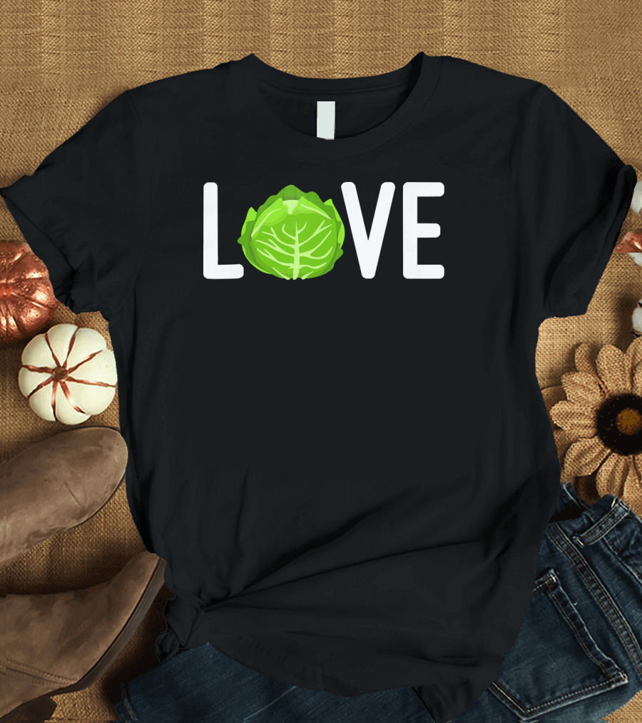 Love Cabbage Eating Clean Vegetarian Food T-Shirt