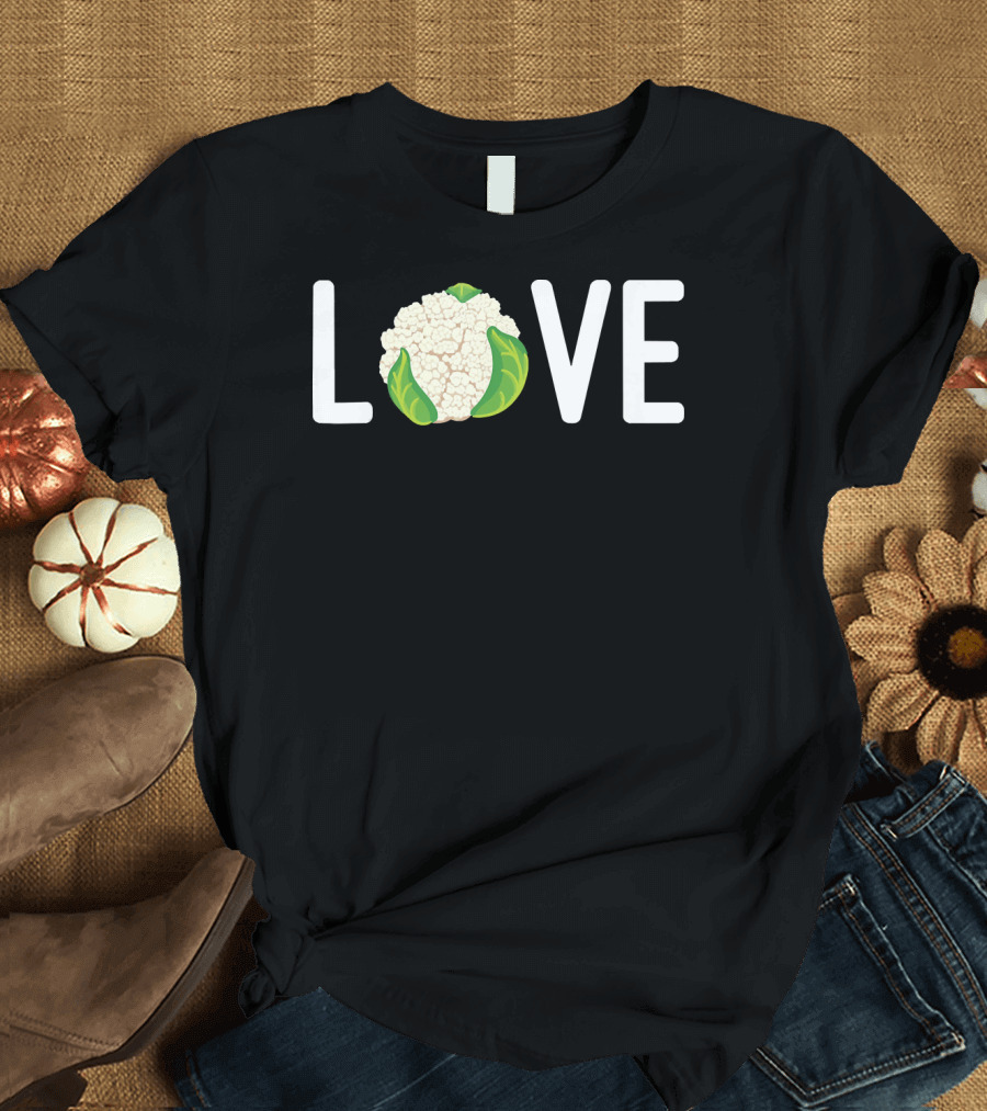 Love Cauliflower Eating Healthy Vegetarian Lifestyle T-Shirt