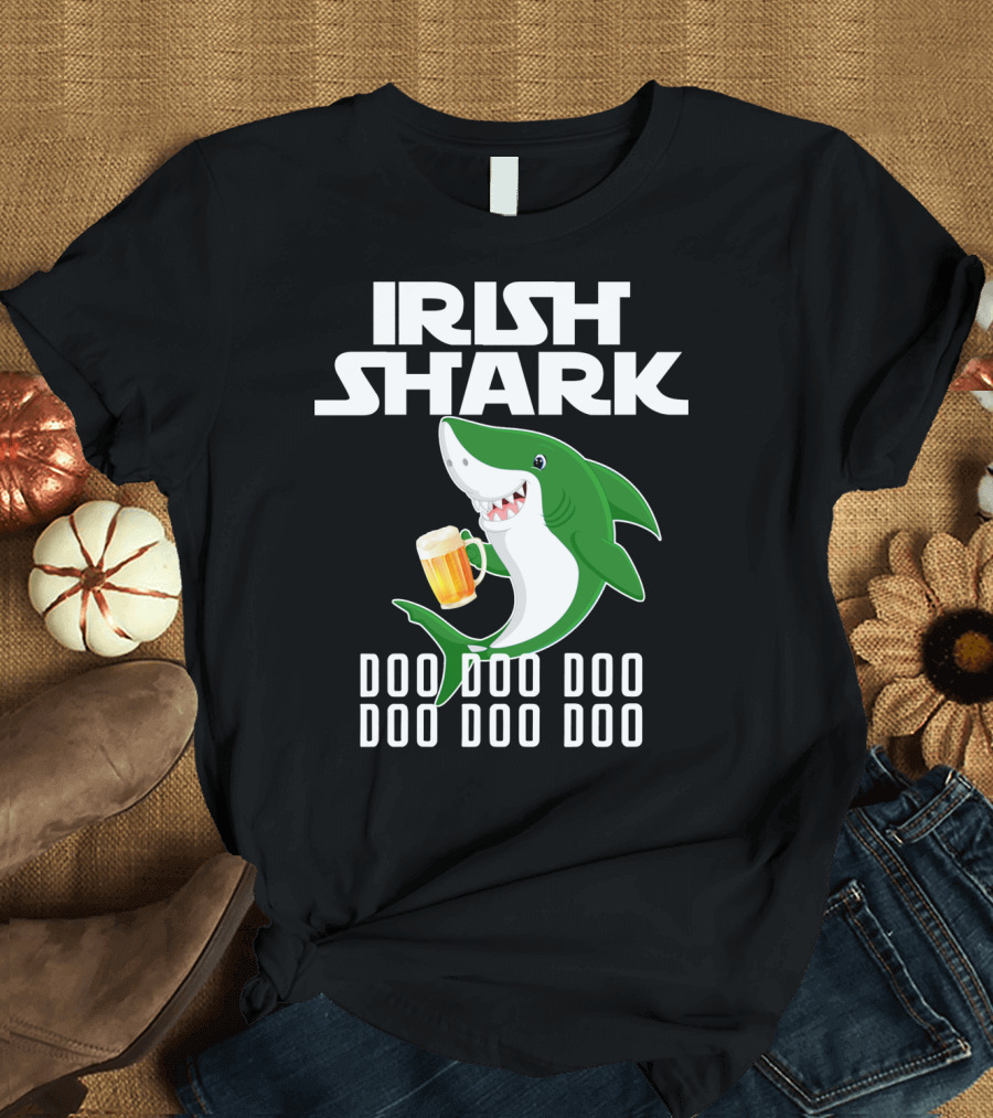 Irish Shark Doo Doo Doo with Beer Mug T-Shirt