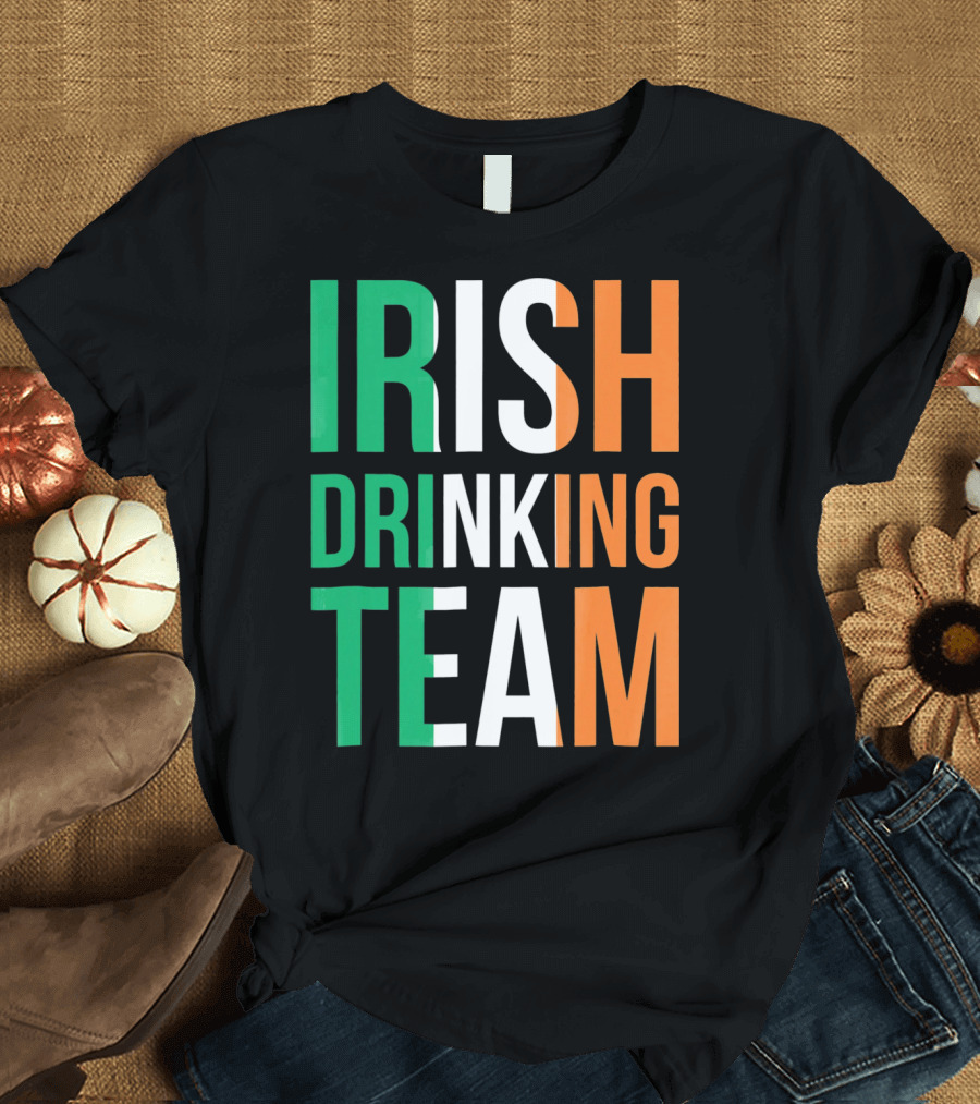 Irish Drinking Team Ireland Green White Orange T-Shirt