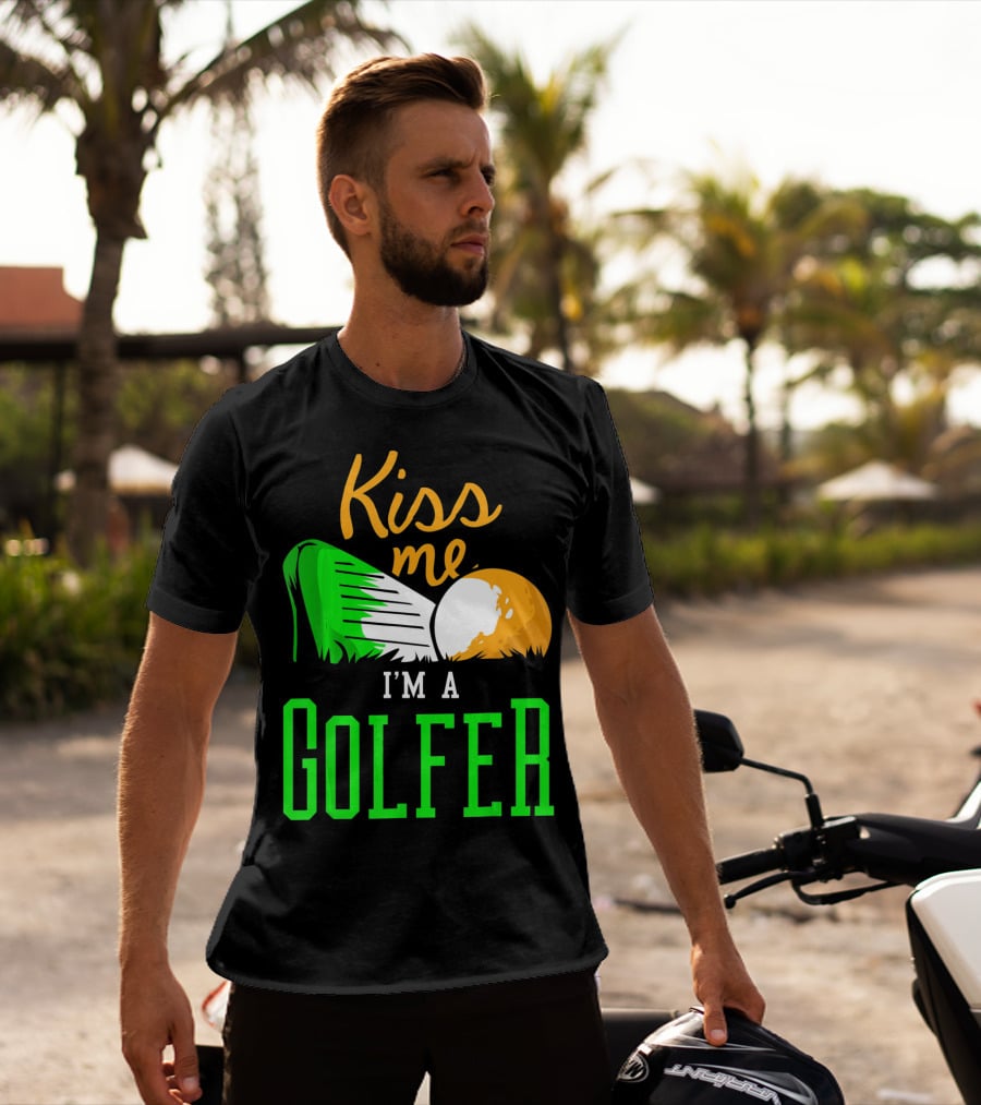 Kiss Me I'm A Golfer St. Patrick's Day T-Shirt