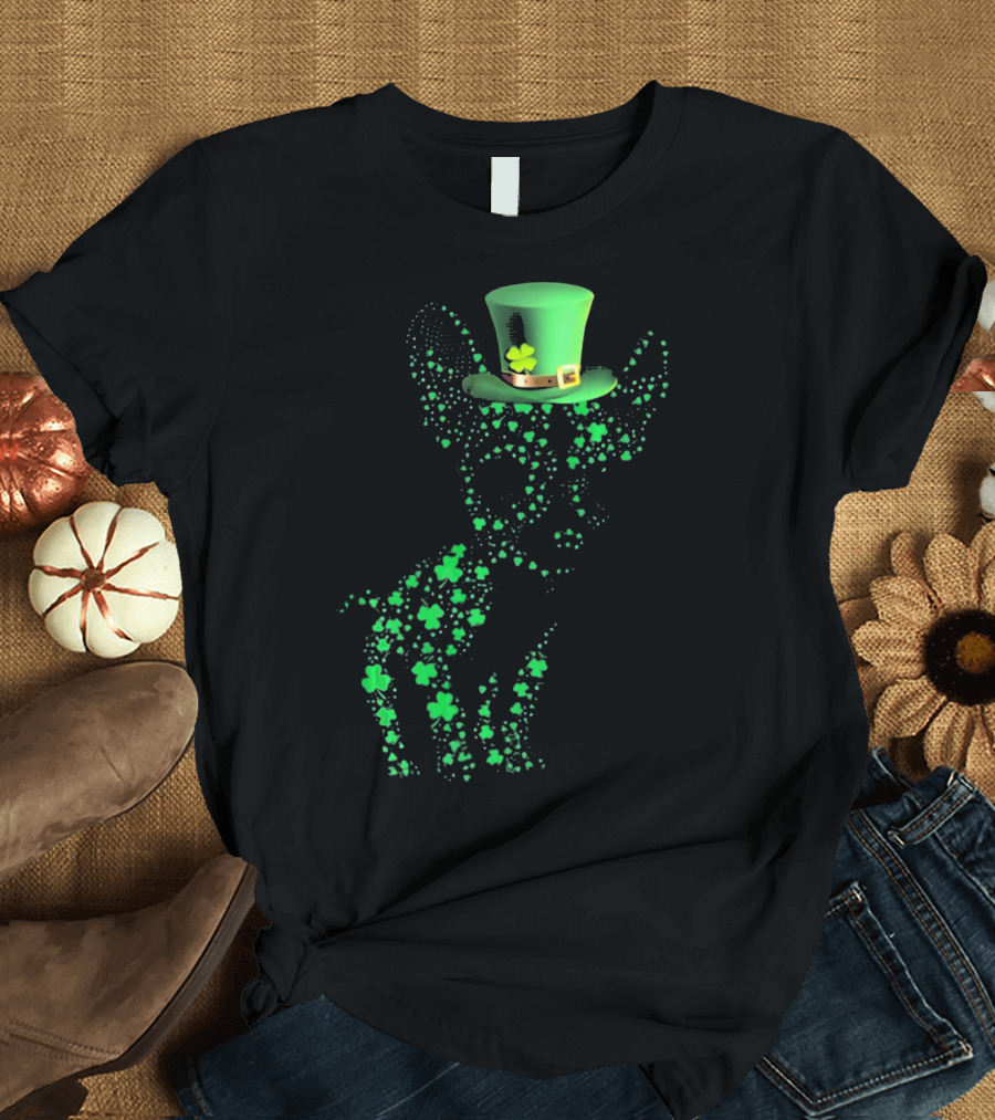 Happy St. Patrick's Day Chihuahua Lucky Shamrock Hat T-Shirt