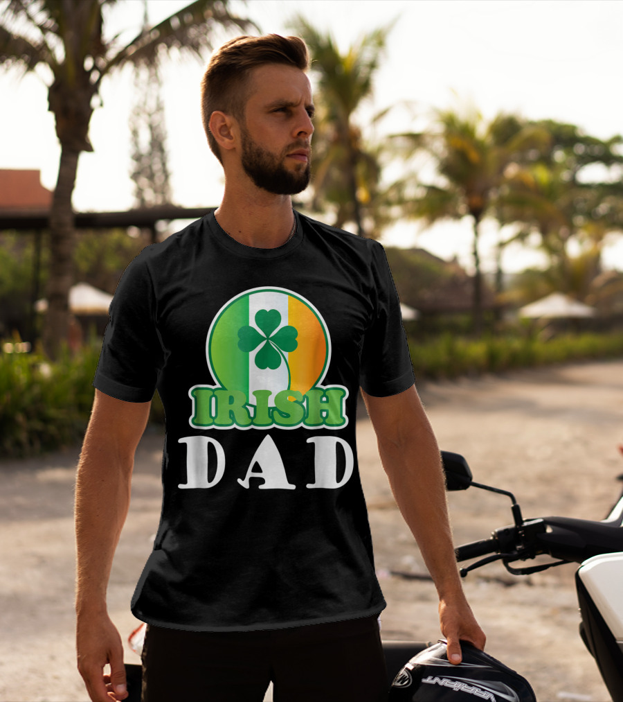 Irish Dad Clover Flag T-Shirt