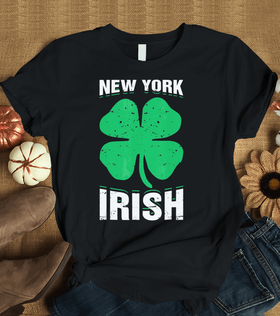 New York Irish Shamrock St Patricks Day T-Shirt