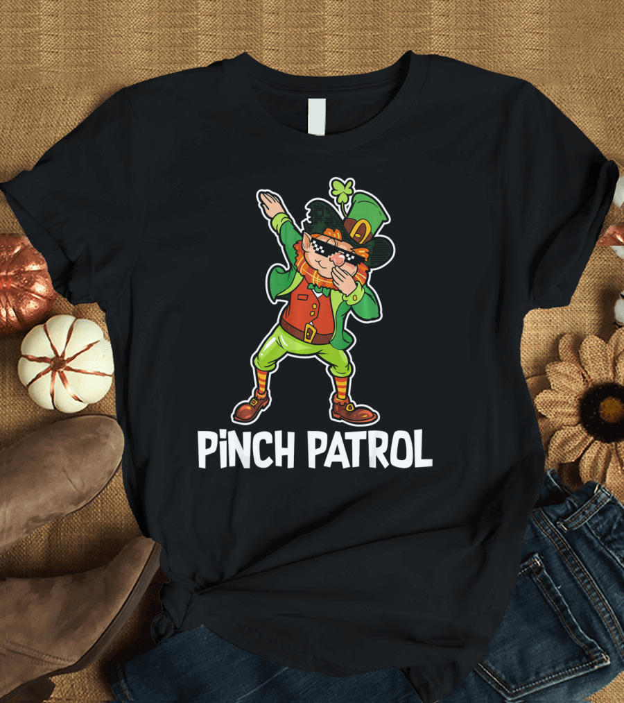 St Patrick's Day Pinch Patrol Dabbing Leprechaun T-Shirt
