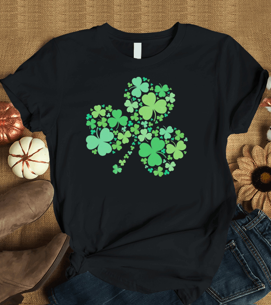 Shamrocks Clover Design St. Patricks Day T-Shirt