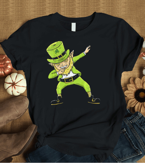T-Shirt: Funny Dabbing Leprechaun Boys St Patrick's Day Dance T-Shirt Funny Dabbing Leprechaun Boys St Patrick's Day Dance T-Shirt
