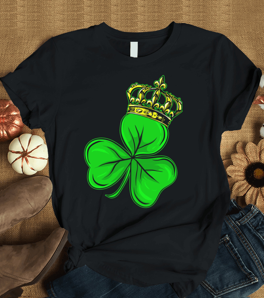 St Patricks Day Shamrock Irish Crown T-Shirt