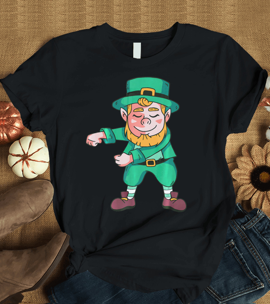 Flossing Leprechaun St. Patrick's Day Celebration Dance T-Shirt