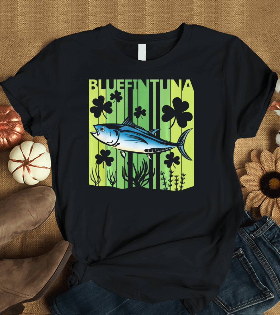 Bluefin Tuna Clover Luck T-Shirt