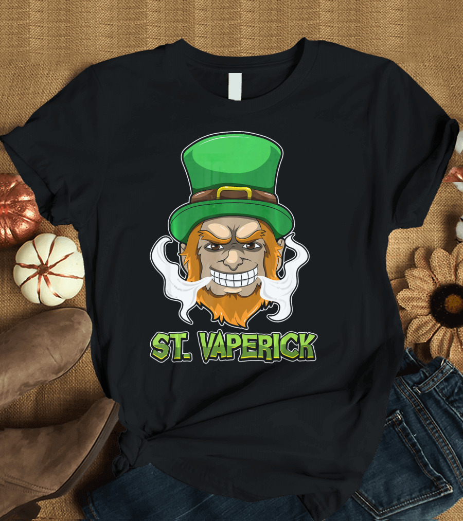 St. Vaperick Green Vaping Leprechaun T-Shirt