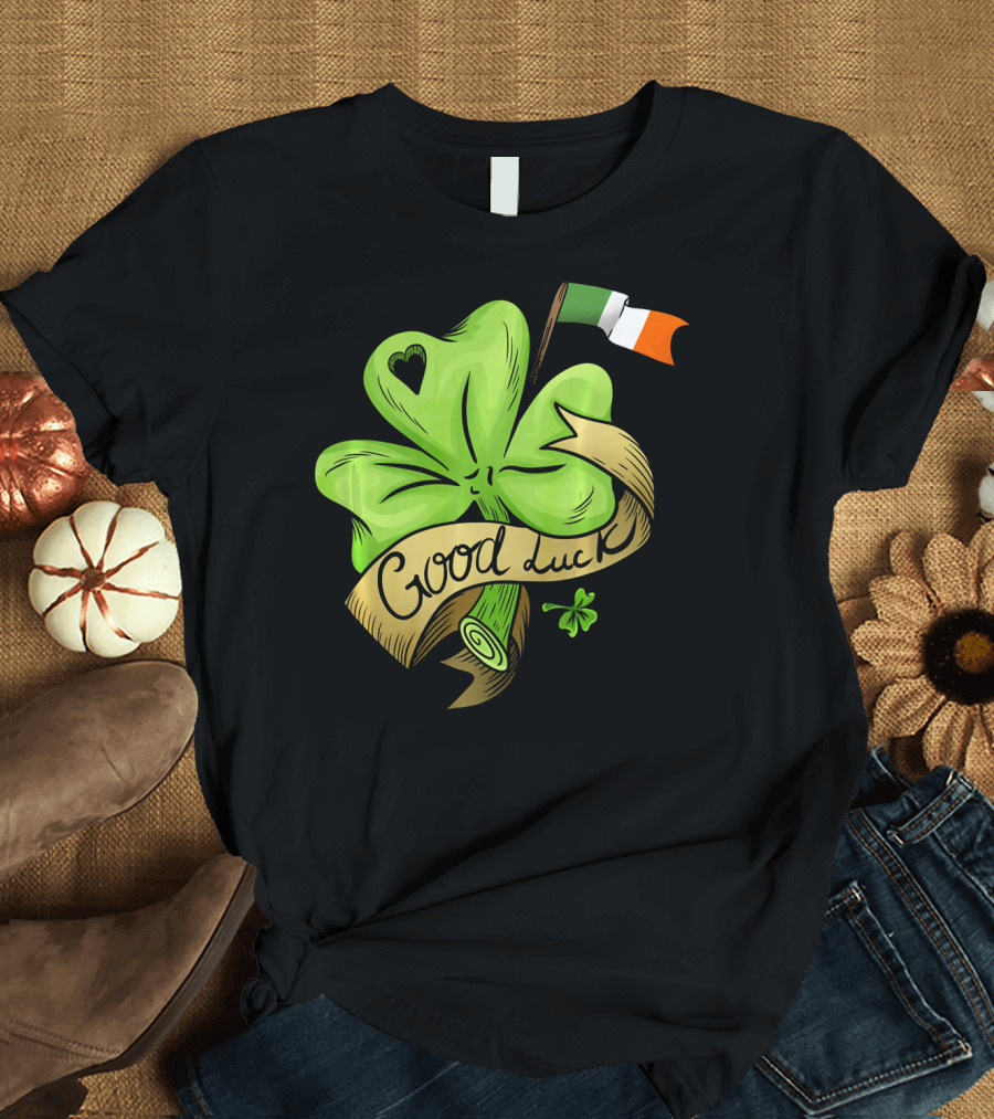 Good Luck Irish Flag Shamrock St. Patrick's T-Shirt