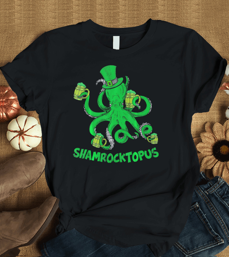 Shamrocktopus Leprechaun St. Patrick's Day T-Shirt