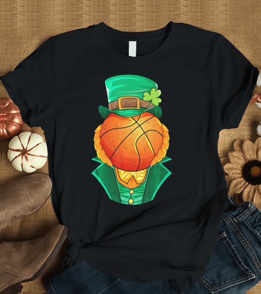 Leprechaun Basketball Head St Patrick's Day Irish T-Shirt