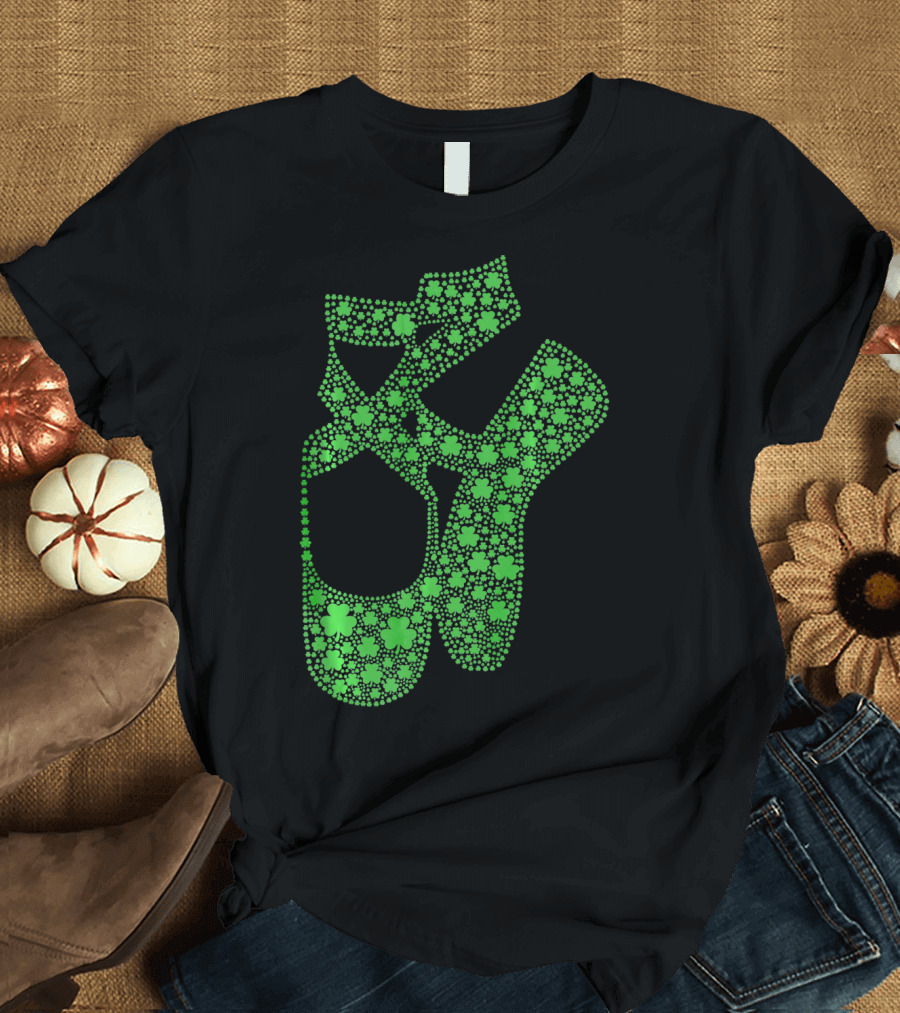 Shamrock Ballet Shoes St. Patricks Day Celebration T-Shirt