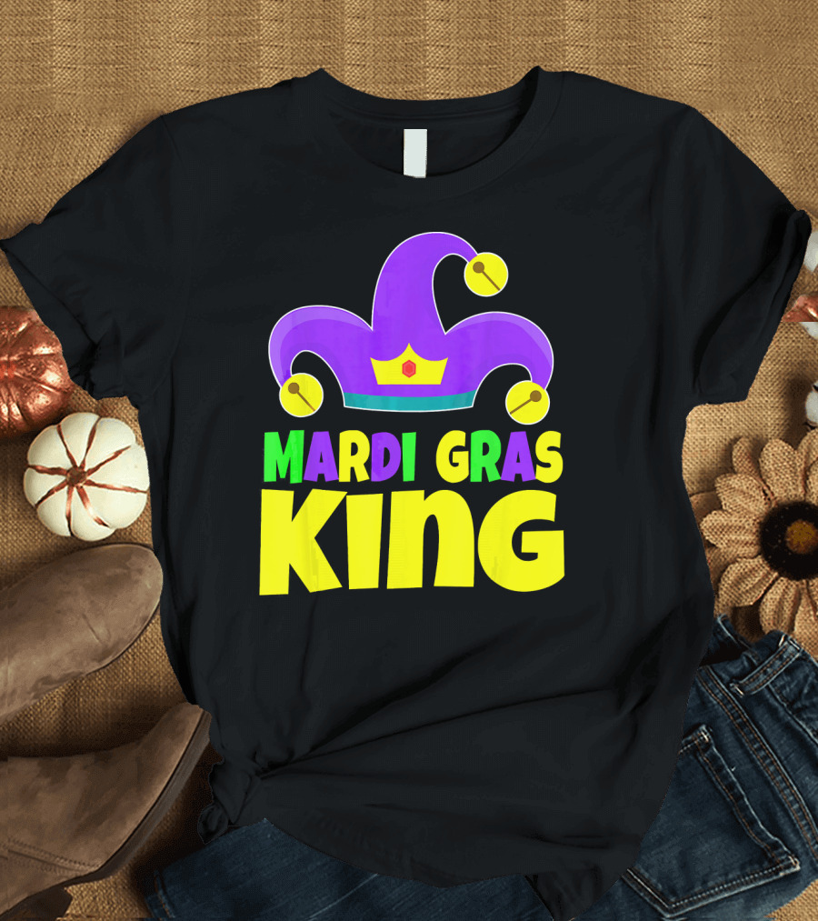 Mardi Gras King Crown Jester Hat T-Shirt