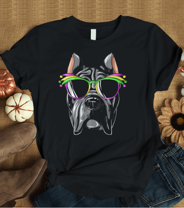 T-Shirt: Cane Corso Mardi Gras Mask Eyewear Carnival Cane T-Shirt Cane Corso Mardi Gras Mask Eyewear Carnival Cane T-Shirt