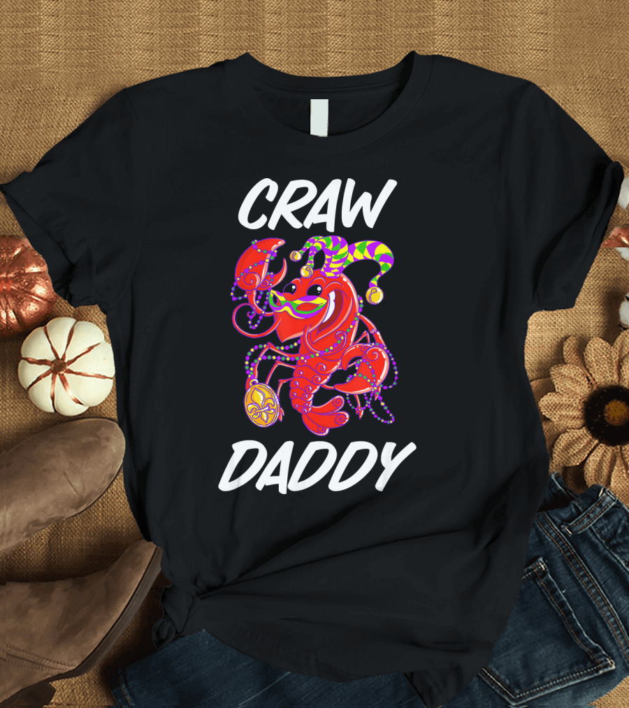 Crawdaddy Mardi Gras Celebration with Crawfish Jester T-Shirt