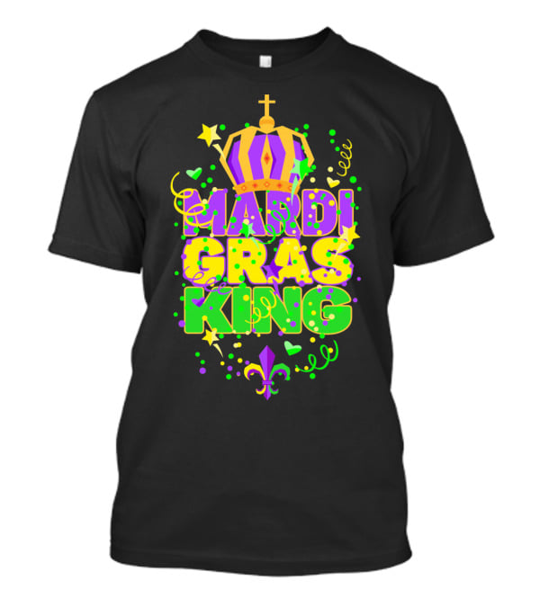 Mardi Gras King Crown Colorful T-Shirt