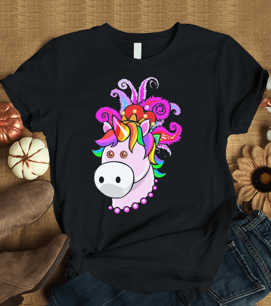 Kids Unicorn Mardi Gras New Orleans T-Shirt