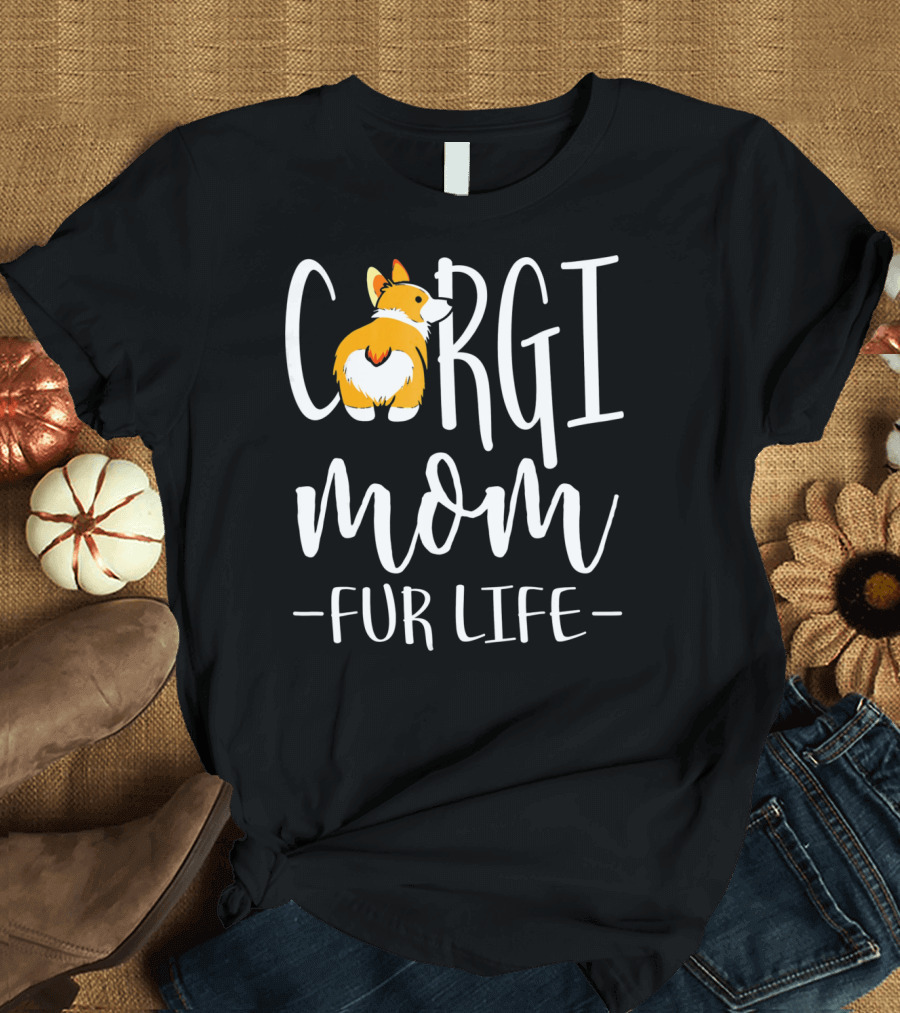 Corgi Mom Fur Life Iconic Corgi T-Shirt