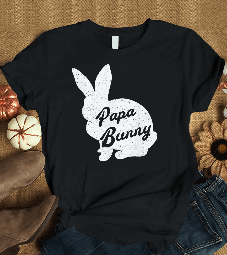 Papa Bunny Funny and Cute Easter Mens T-Shirt