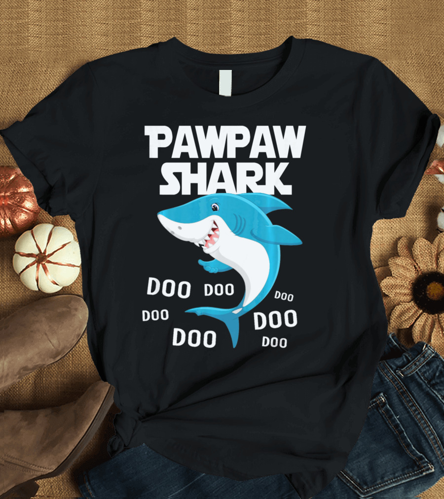 Pawpaw Shark Doo Doo Doo Grandpa Song T-Shirt