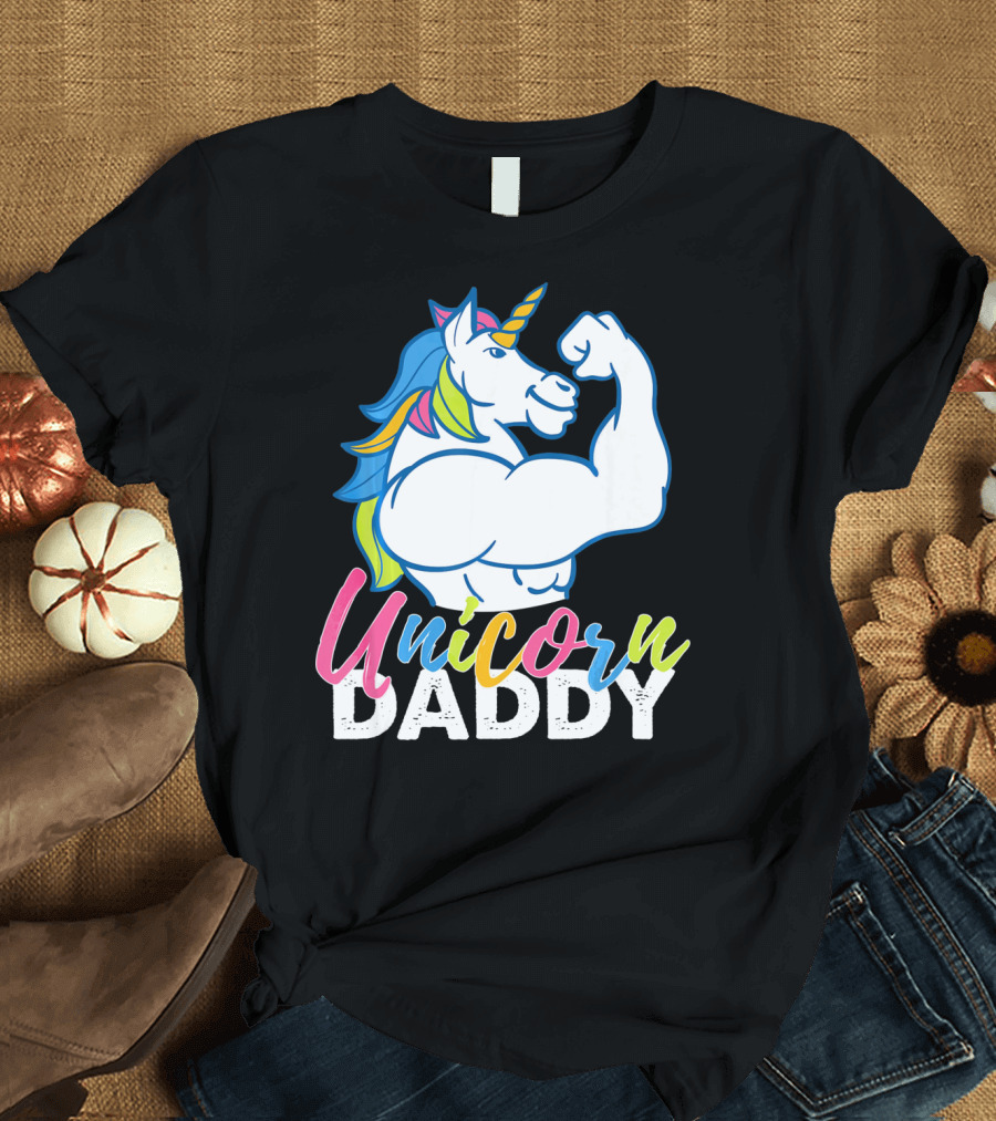 Unicorn Daddy Funny Gym Magic Bodybuil T-Shirt