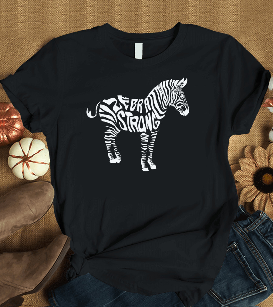 Cute Zebra Strong Ehlers Danlos Syndrome Awareness T-Shirt