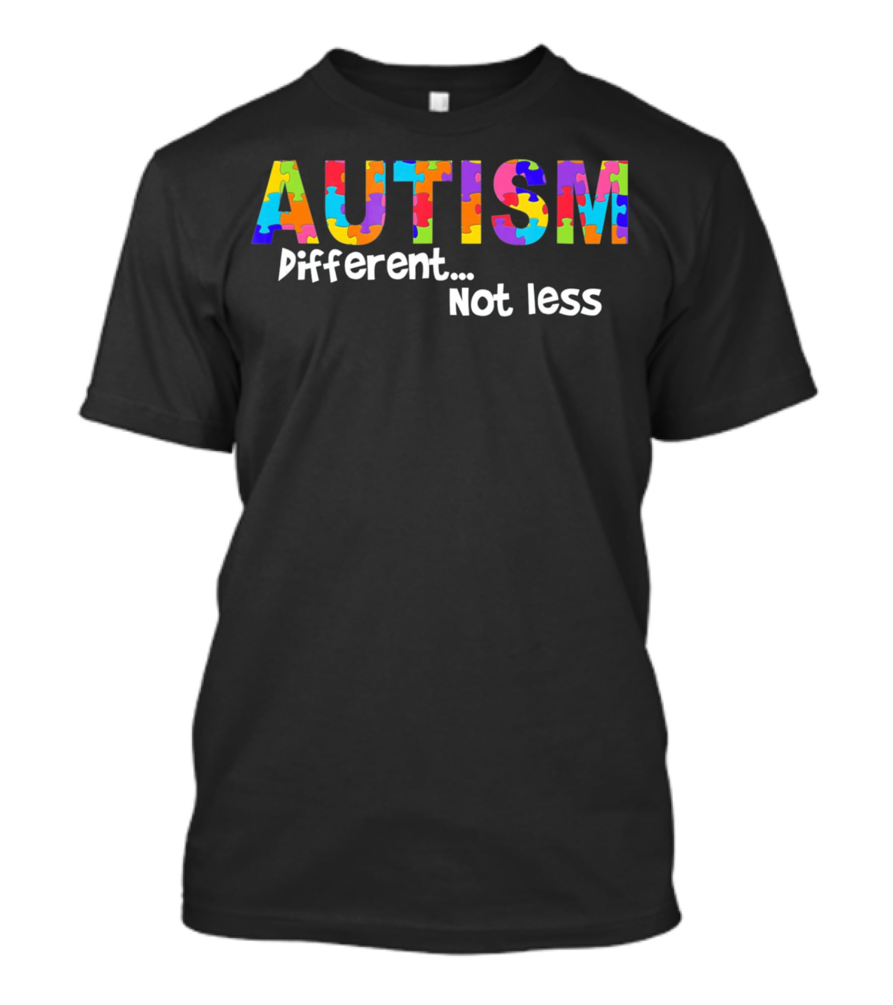 AUTISM Awareness Different Not Less Puzzle T-Shirt
