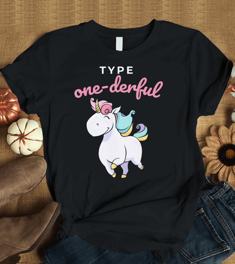 Type One-Derful Unicorn Type 1 Diabetes Awareness T-Shirt