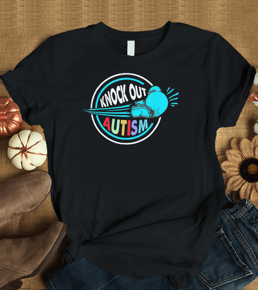 Knock Out Autism Boxing Awareness T-Shirt