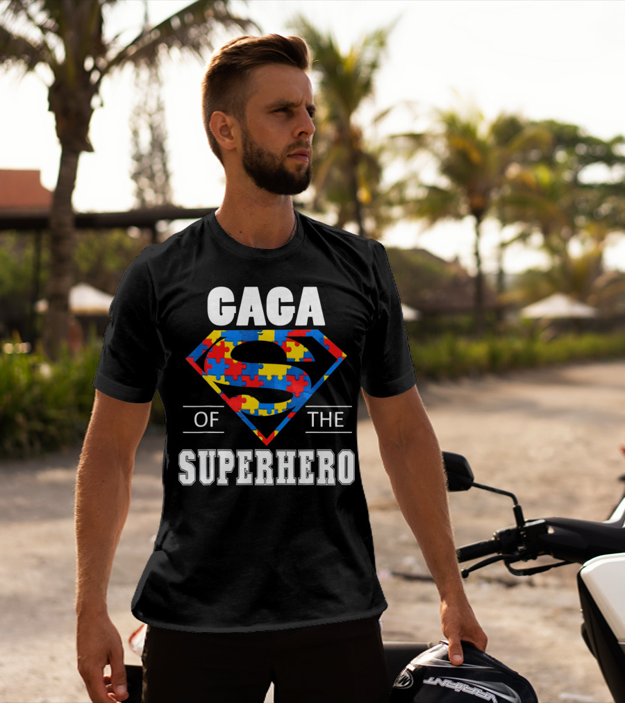 Gaga Superhero Autism Awareness Day T-Shirt
