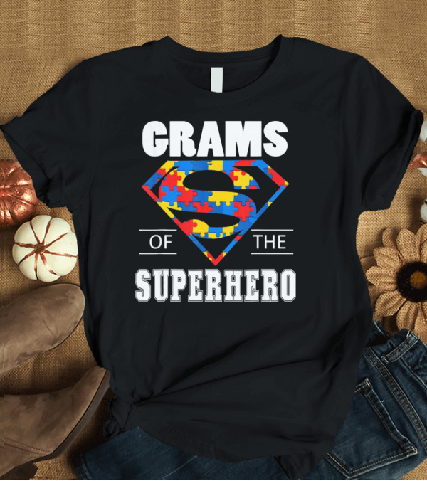 T-Shirt: Super Grams of the Superhero Autism Awareness Day T-Shirt Super Grams of the Superhero Autism Awareness Day T-Shirt