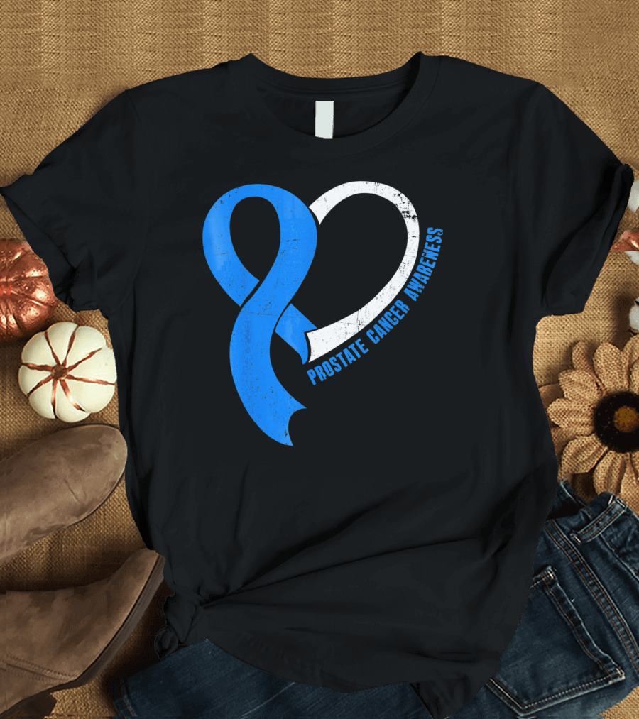 Prostate Cancer Awareness Heart T-Shirt