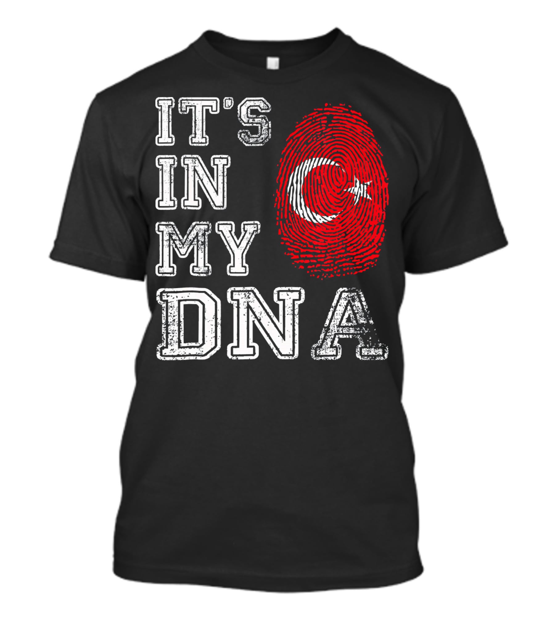 It's In My DNA Turkey Flag Fingerprint T-Shirt