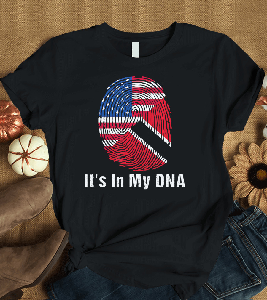 It's In My DNA Trinidad Tobago Flag USA Flag T-Shirt