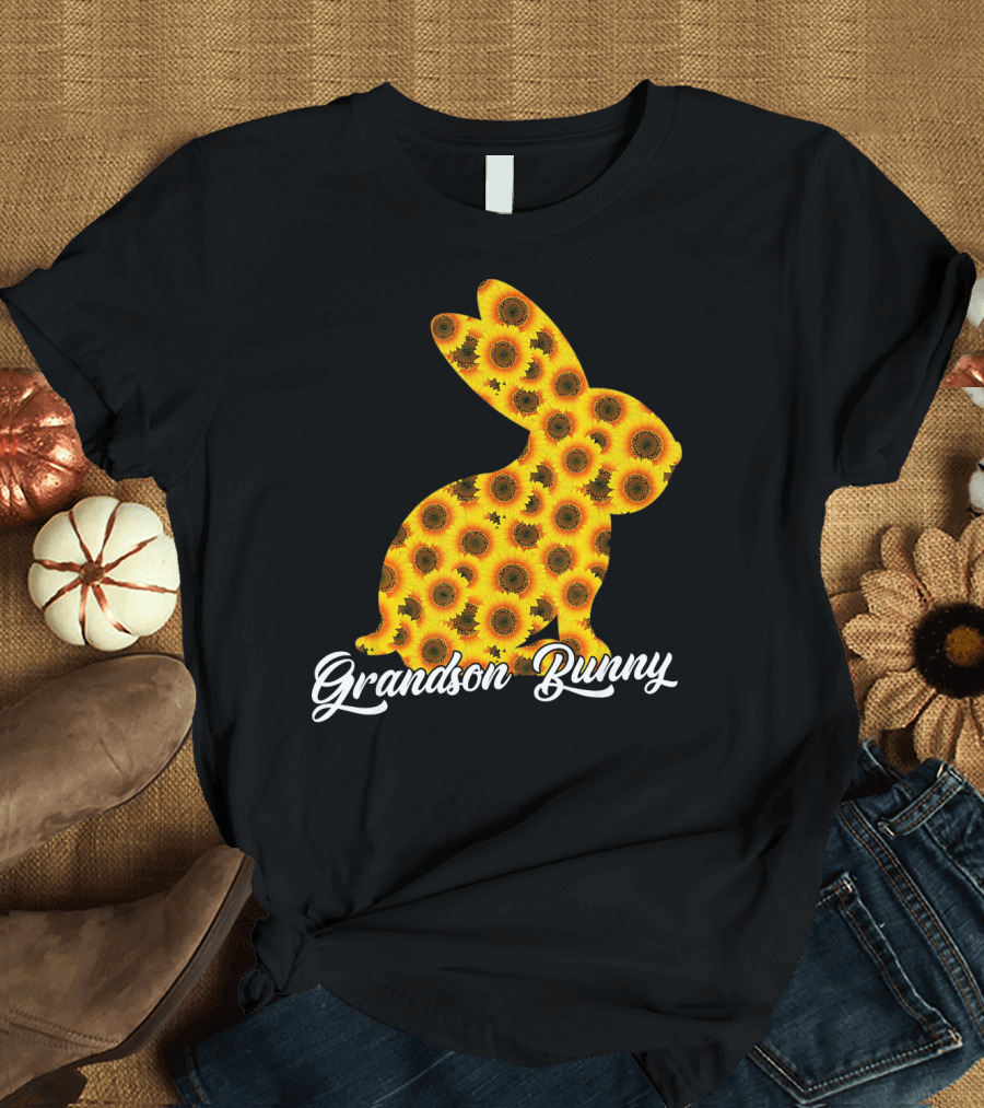 Grandson Bunny Sunflower Floral T-Shirt