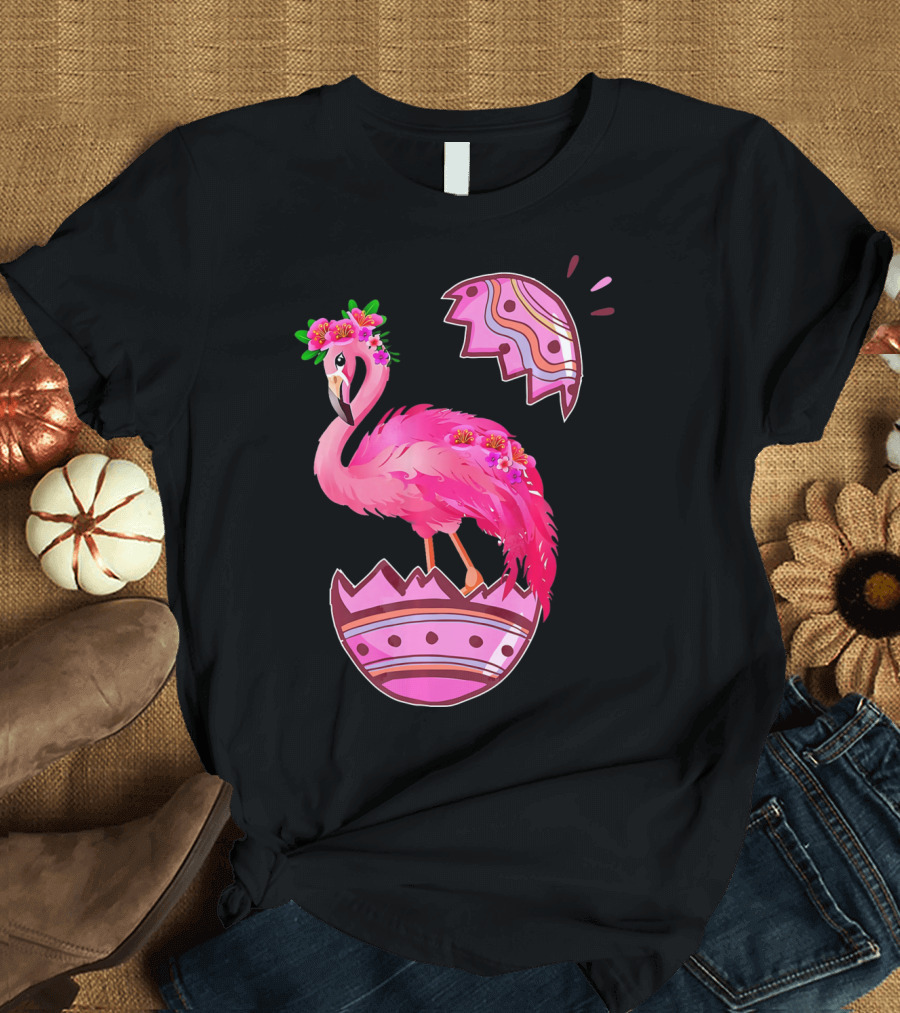 Flamingo Pink Easter Egg Delight T-Shirt