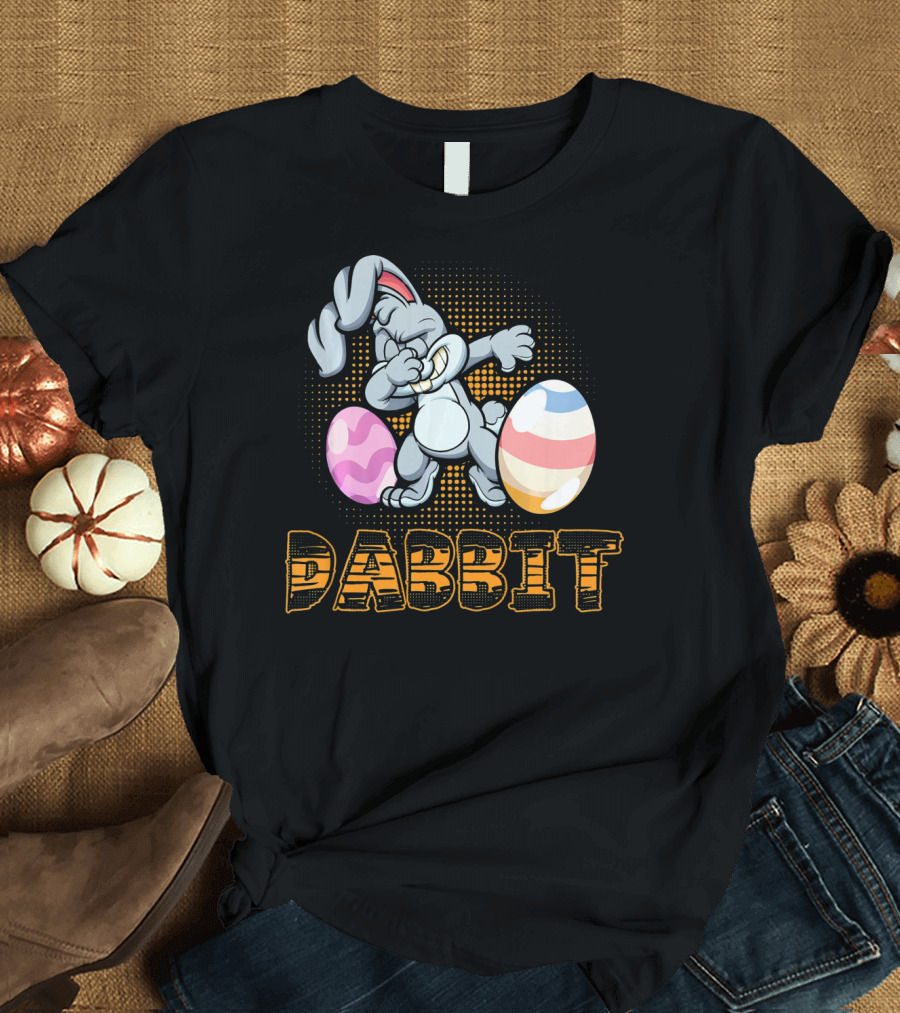 Funny Dabbit Bunny Dab with Easter Eggs T-Shirt