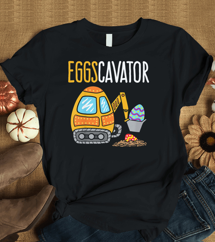 Eggscavator Kids Easter Egg-Digging Excavator Boys T-Shirt