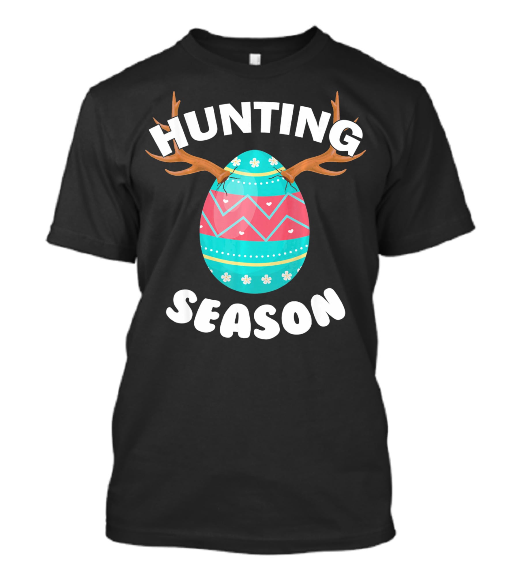 Hunting Season Easter Egg Antlers T-Shirt