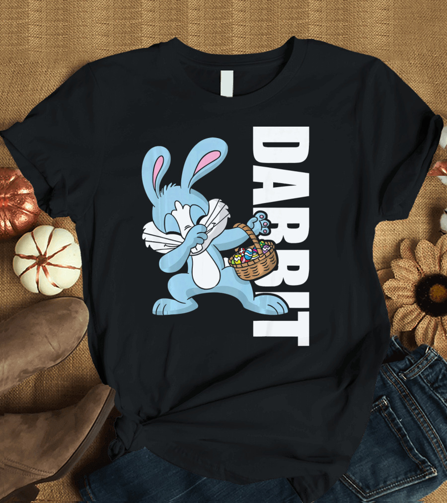 Easter Basket Stuffers Kids Dabbin Dabbit Rabbit with Eggs T-Shirt