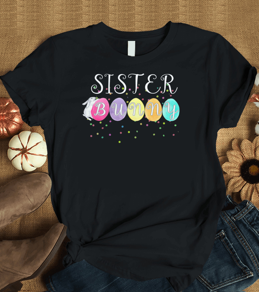 SISTER BUNNY Colorful Eggs Kids T-Shirt