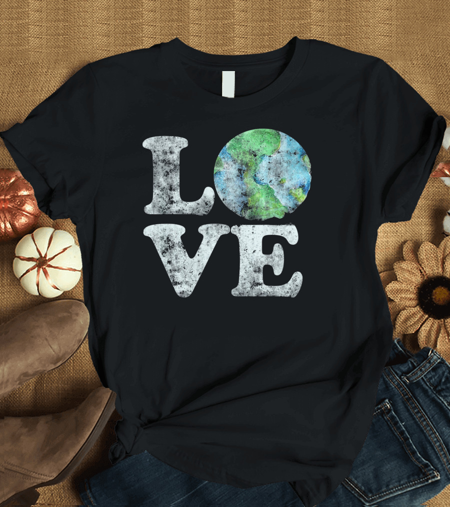 VINTAGE LOVE Your Mother Earth Planet Circle T-Shirt