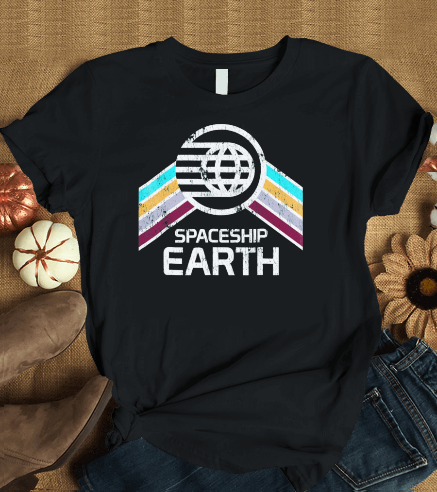 Spaceship Earth Retro T-Shirt