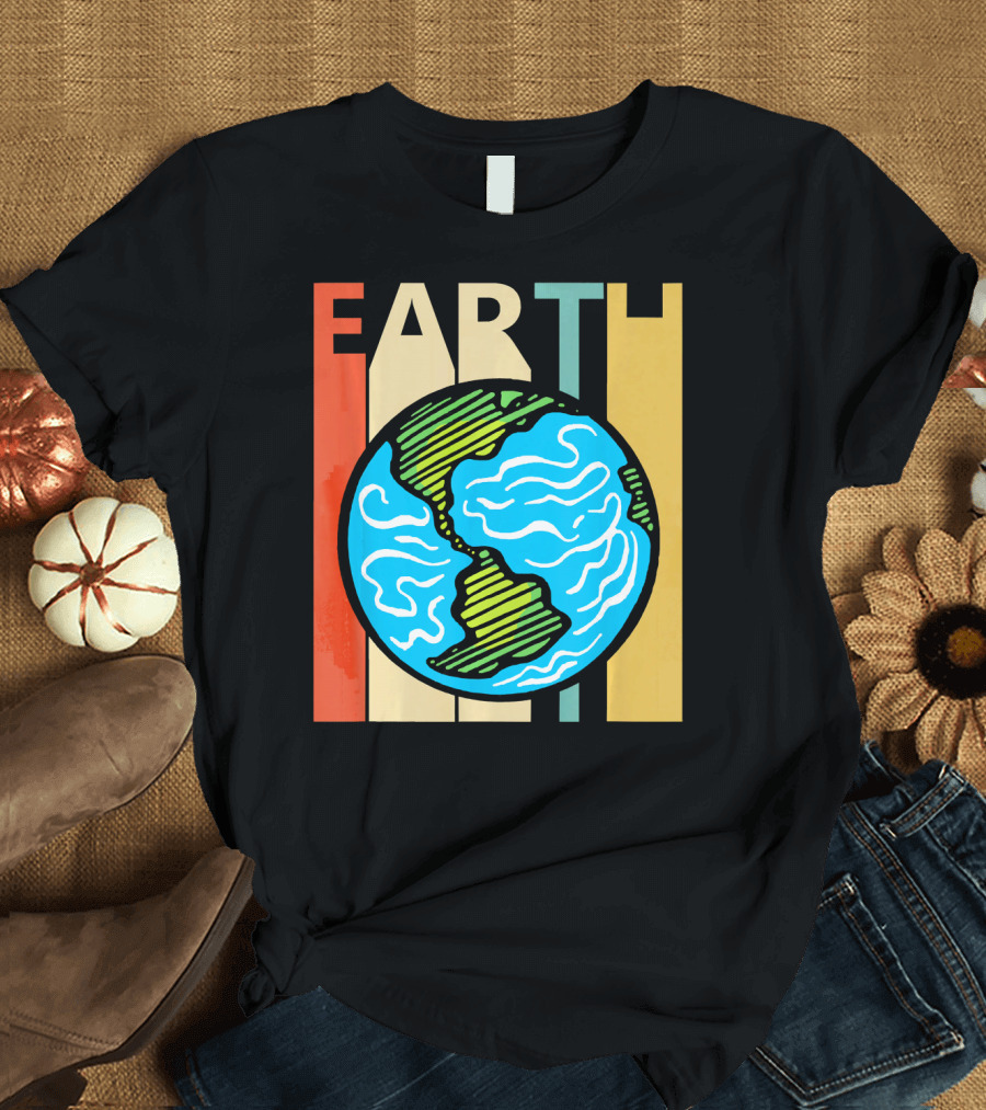Earth Vintage Retro Planet Earth Astronomy T-Shirt