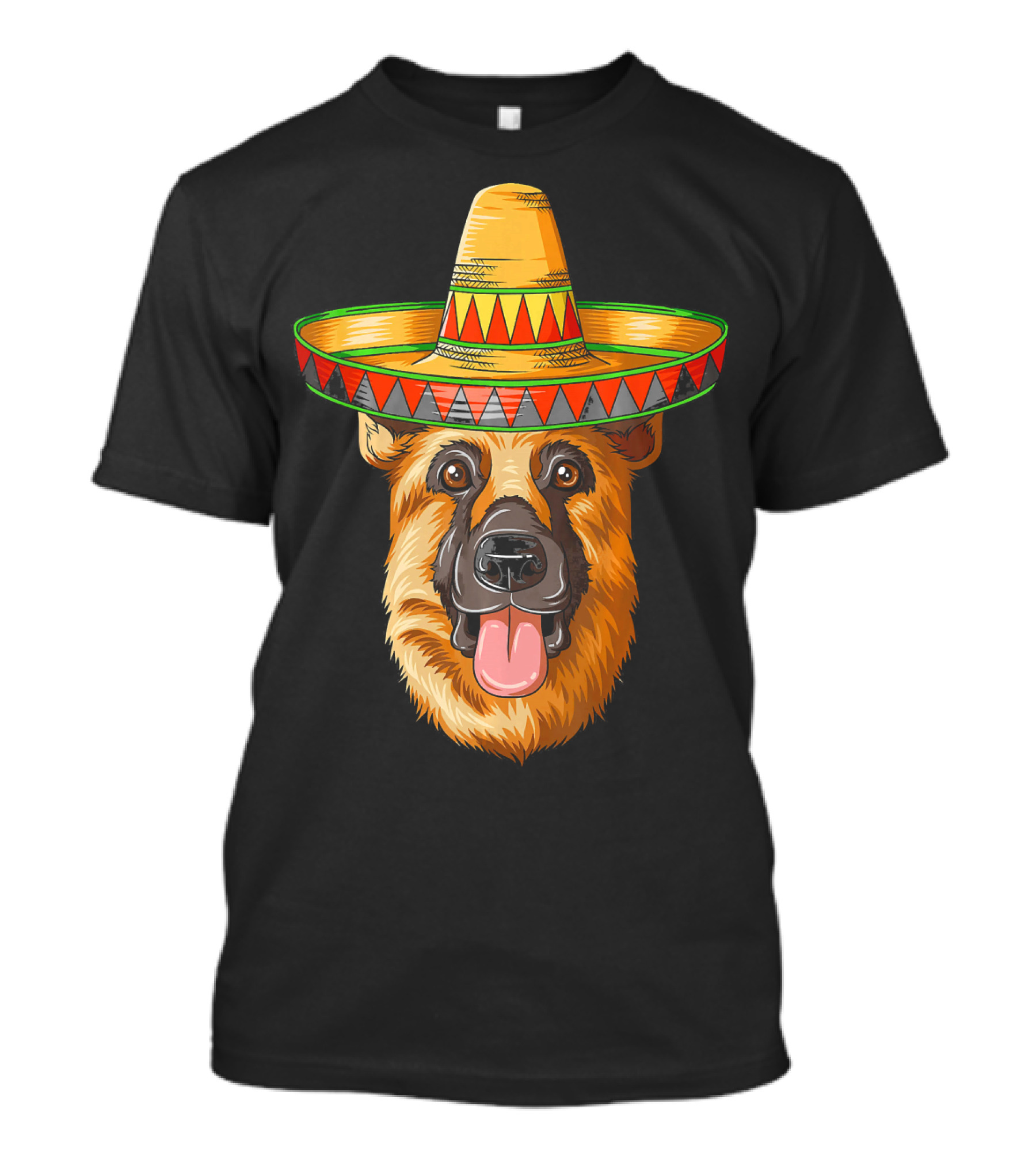 German Shepherd Sombrero Cinco De Mayo Mexican T-Shirt